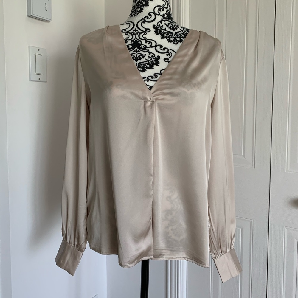 Satin blouse color: champagne. New, never worn